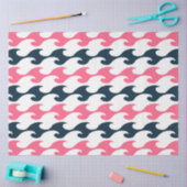 Design der rosa und marinen Nautikserie 11 Seidenpapier (Basteln)