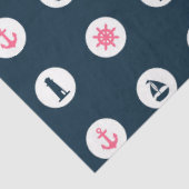 Design der rosa und schifffahrts-schienengebundene seidenpapier (Ausschnitt)