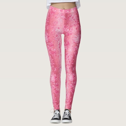 Design der rosa Velvet-Serie 1 Leggings (Vorderseite)