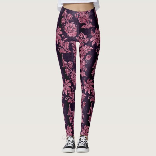Design der rosa Velvet-Serie 9 Leggings (Vorderseite)