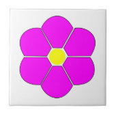 Design der rosafarbenen Blume Fliese (Vorderseite)