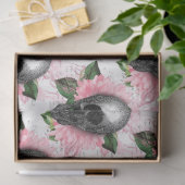 Design der rosafarbenen Blumenschäume 6 Seidenpapier (Geschenk)