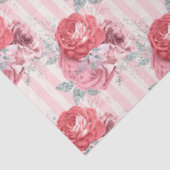 Design der rosafarbenen Blumenserie 1 Seidenpapier (Ausschnitt)