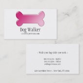 Design der rosafarbenen Hundenkarte Visitenkarte (Vorne/Hinten)