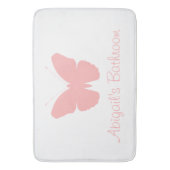 Design der rosafarbenen Schmetterlingsmühle (Perso Badematte (Vorderseite Vertikal)