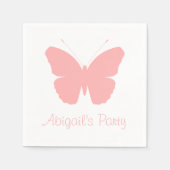 Design der rosafarbenen Schmetterlingsmühle (Perso Serviette (Vorderseite)
