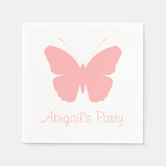 Design der rosafarbenen Schmetterlingsmühle (Perso Serviette (Vorderseite)