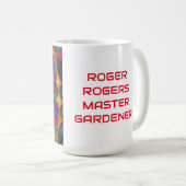 Design der Rose aus Hartglas Kaffeetasse (VorderseiteRechts)