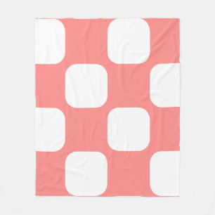 Design der Rose-Pastellfarben und des weißen Quadr Fleecedecke