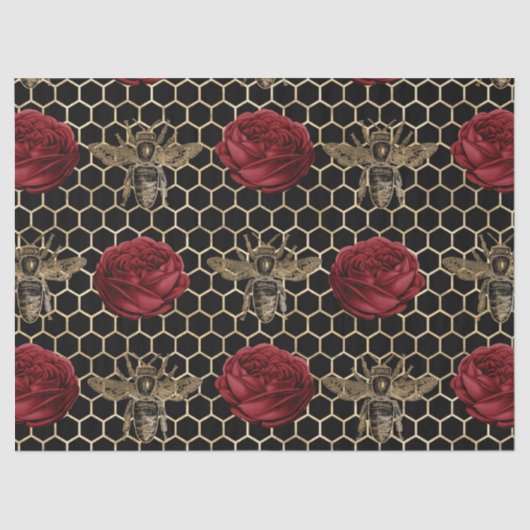 Design der rote Rose Bee Series 28 Seidenpapier (Vorderseite)