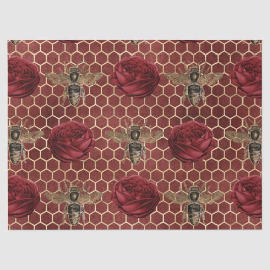 Design der rote Rose Bee Series 29 Seidenpapier (Vorderseite)