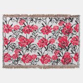 Design der rote Rose floral Illustration Decke (Vorderseite)