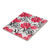 Design der rote Rose floral Illustration Fliese (Seite)