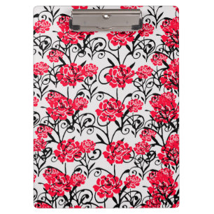 Design der rote Rose floral Illustration Klemmbrett
