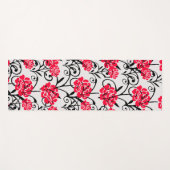 Design der rote Rose floral Illustration Yogamatte (Vorderseite (Horizontal))