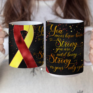 Design der roten gelben Tasse