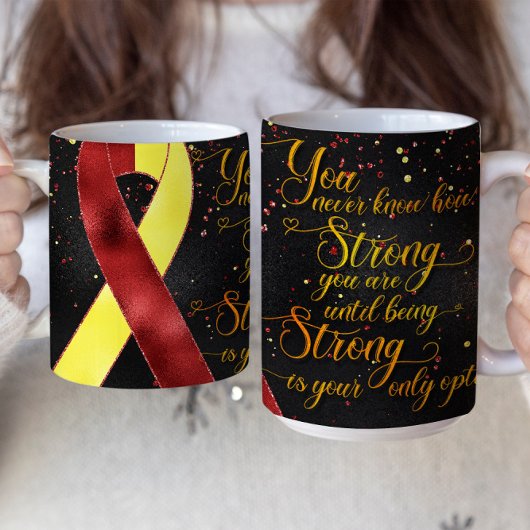 Design der roten gelben Tasse
