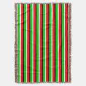 Design der roten grünen Streifen Decke (Vorderseite Vertikal)