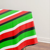 Design der roten grünen Streifen Tischdecke (Beispiel)