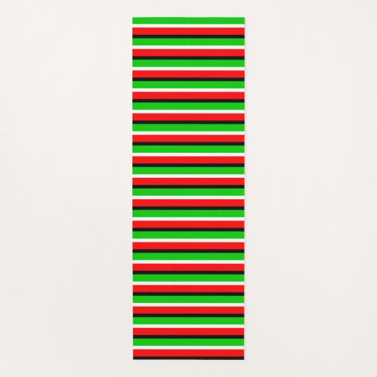 Design der roten grünen Streifen Yogamatte (Vorderseite)