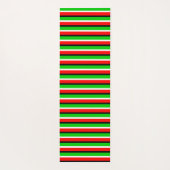 Design der roten grünen Streifen Yogamatte (Rückseite)