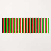 Design der roten grünen Streifen Yogamatte (Vorderseite (Horizontal))