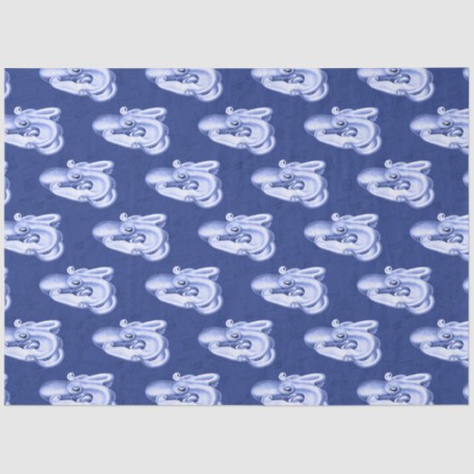 Design der roten und marinen Nautikserie 10 Seidenpapier (Vorderseite)