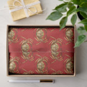 Design der roten und marinen Nautikserie 2 Seidenpapier (Geschenk)