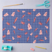 Design der roten und marinen Nautikserie 6 Seidenpapier (Basteln)