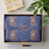 Design der roten und marinen Nautikserien 8 Seidenpapier (Geschenk)