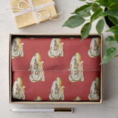 Design der roten und marinen Nautikserien 9 Seidenpapier (Geschenk)