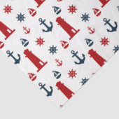 Design der roten und marinen nautischen Serie 12 Seidenpapier (Ausschnitt)