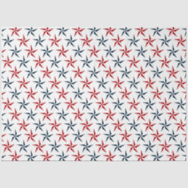 Design der roten und marinen nautischen Serie 16 Seidenpapier