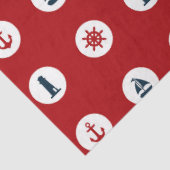 Design der roten und marinen nautischen Serie 8 Seidenpapier (Ausschnitt)