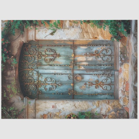 Design der rustikalen italienischen Türreihe #5 Seidenpapier (Vorderseite)