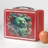 Design der Sammelbären mit lebhaftem Hintergrund Metall Brotdose (Beispiel)