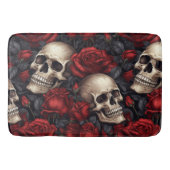 Design der Schädel- und Rose-Serie 10 Badematte (Vorderseite)