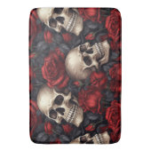 Design der Schädel- und Rose-Serie 10 Badematte (Vorderseite Vertikal)