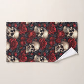 Design der Schädel- und Rose-Serie 10 Badhandtuch Set (Handtuch)