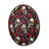 Design der Schädel- und Rose-Serie 10 Dartscheibe (Vorderseite rechts)