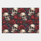 Design der Schädel- und Rose-Serie 10 Geschenkpapier Set (Vorderseite 3)