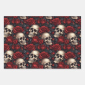 Design der Schädel- und Rose-Serie 10 Geschenkpapier Set (Vorderseite 2)