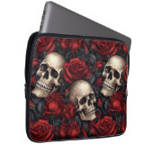 Design der Schädel- und Rose-Serie 10 Laptopschutzhülle (Vorne Rechts)