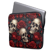 Design der Schädel- und Rose-Serie 10 Laptopschutzhülle (Vorderseite Links)