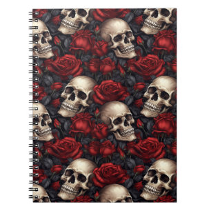 Design der Schädel- und Rose-Serie 10 Notizblock