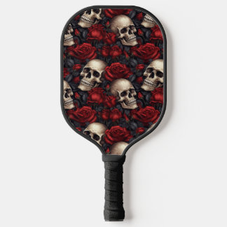 Design der Schädel- und Rose-Serie 10 Pickleball Schläger
