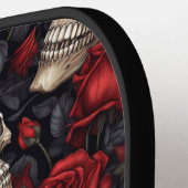 Design der Schädel- und Rose-Serie 10 Pickleball Schläger (Linke Seite)