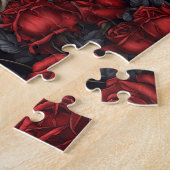 Design der Schädel- und Rose-Serie 10 Puzzle (Seite)