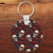 Design der Schädel- und Rose-Serie 10 Schlüsselanhänger (Vorderseite)