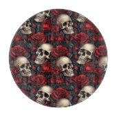 Design der Schädel- und Rose-Serie 10 Schneidebrett (Vorderseite)